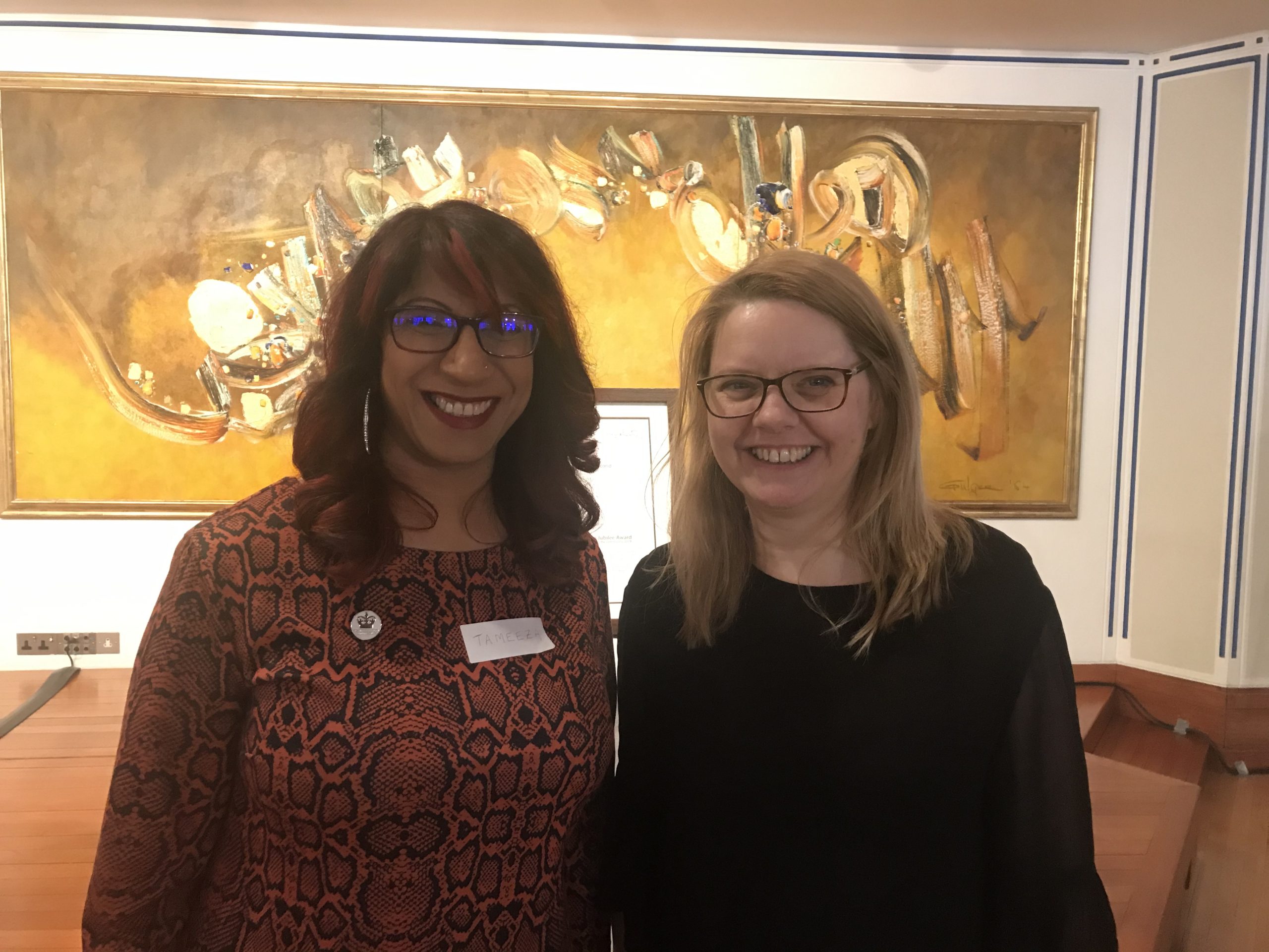 Executive Director, Kate Shurety, with Tameeza Henriot