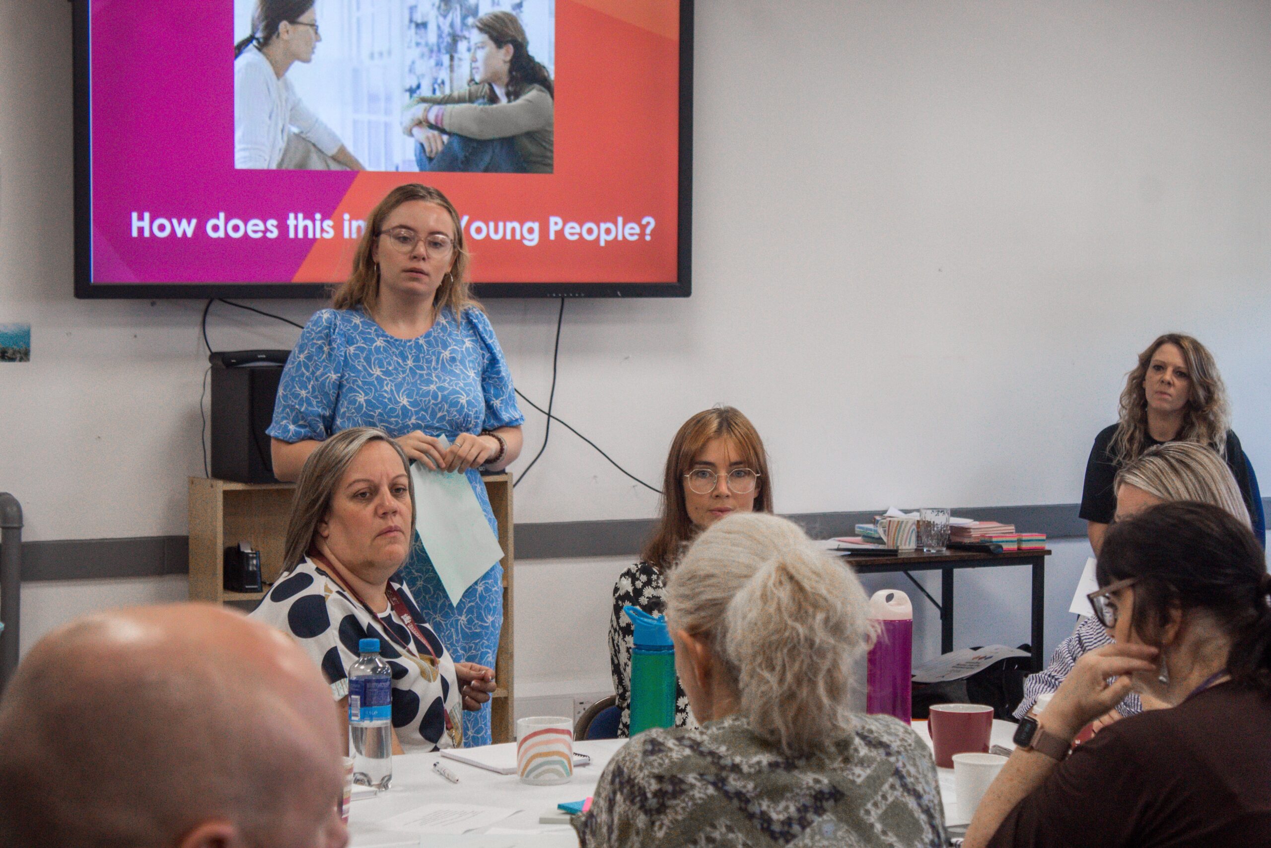 Molly delivering a workshop to practitioners on behalf of UK Youth at Youth Focus North East event on loneliness in barnsley.